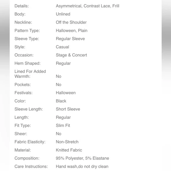 ROMWE Goth Gothic Palace Style Cross Lace Trim Velvet Off Shoulder Top Sz. M - Picture 12 of 13